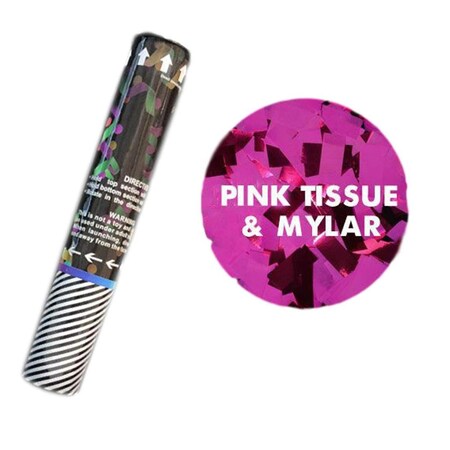 Endless Games 12 in. Pink Tissue & Mylar Gender Reveal Confetti Cannon EN3331081